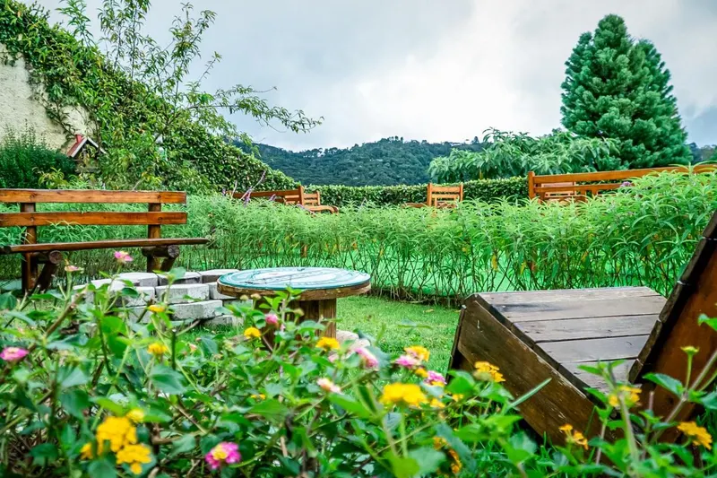 Casa de Campos Mountain House: área externa, em Campos do Jordão