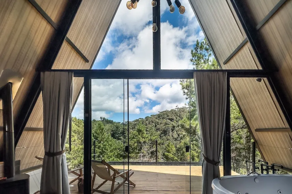 Chalés Naturale: vista a partir, em Campos do Jordão