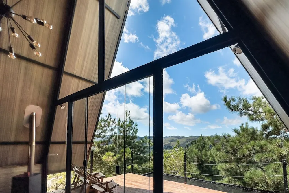 Chalés Naturale: vista a partir, em Campos do Jordão
