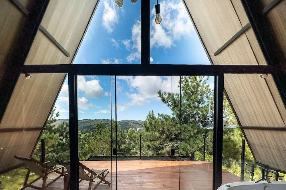 Chalés Naturale: vista a partir, em Campos do Jordão