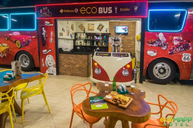 EcoMapp Hotel: área comum, em Aparecida