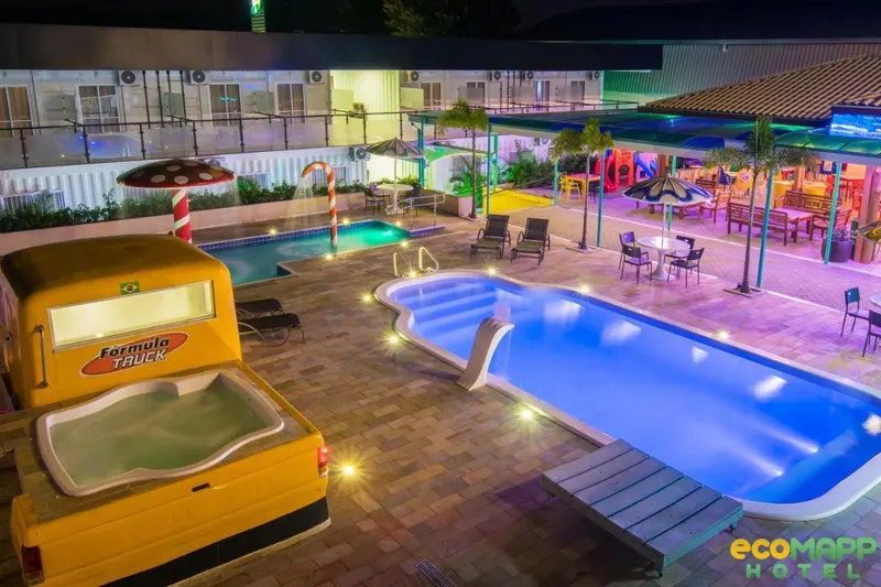 EcoMapp Hotel: piscina, em Aparecida