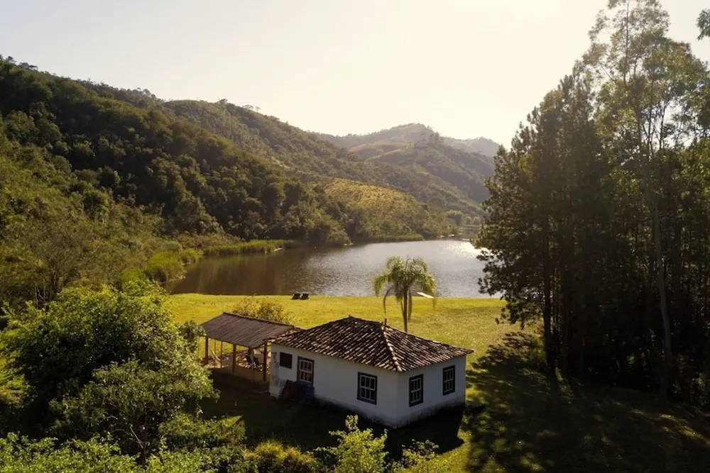 Fazenda Catucaba: vista a partir, em São Luiz do Paraitinga