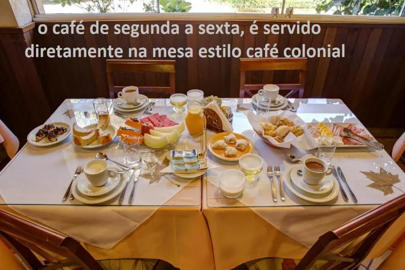 Café da manhã e refeições em Flat Hotel Palazzo Reale (Campos do Jordão)