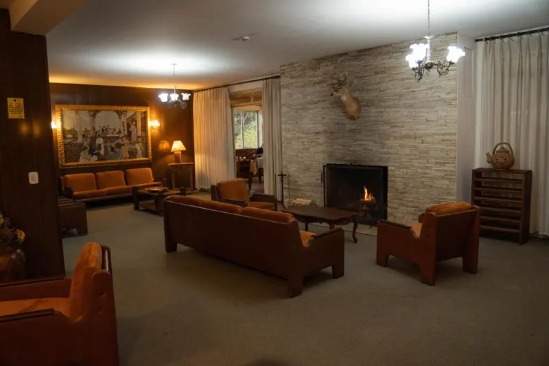 Hotel Ascona: área comum, em Campos do Jordão
