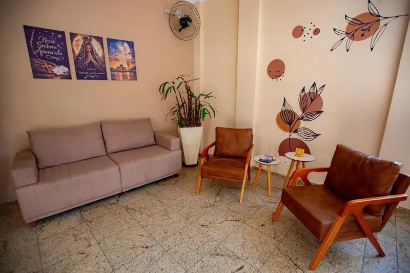 Hotel Caminho do Rosario: área comum, em Aparecida