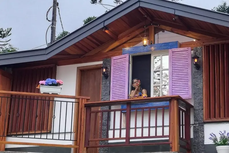 Hotel Casarão da Ducha: fachada, em Campos do Jordão