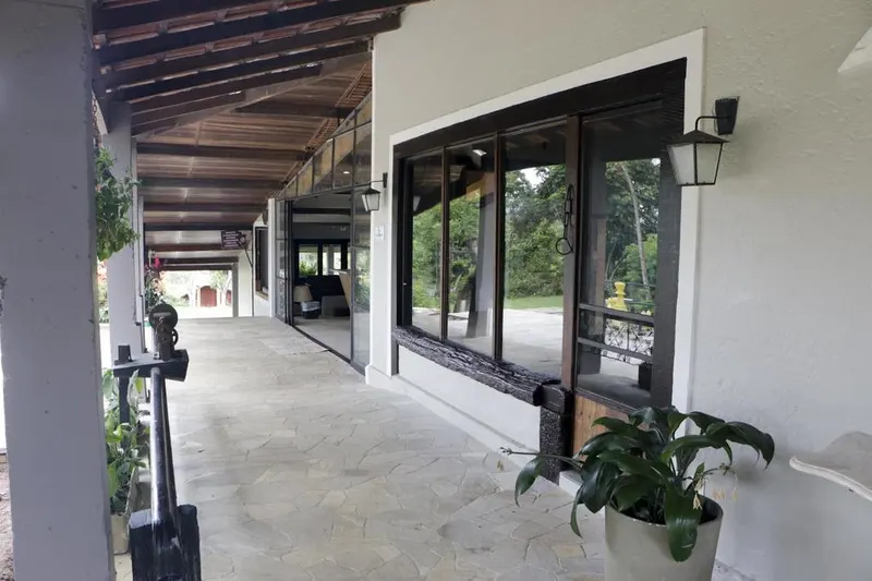 Hotel Fazenda Sete Lagos: área comum, em Aparecida