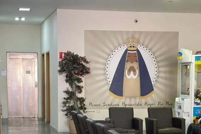 Hotel Maria da Fé: área comum, em Aparecida