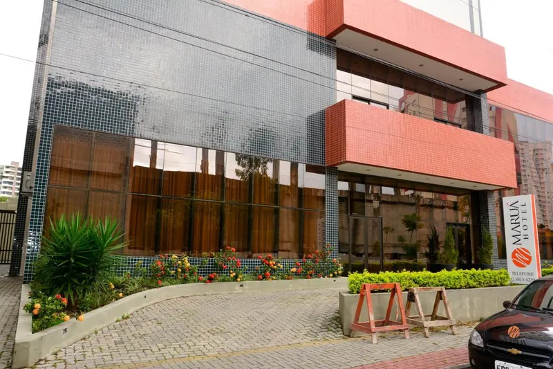 Hotel Maruá: fachada, em São José dos Campos