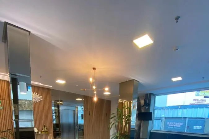 Hotel San Rafain: área comum, em Aparecida