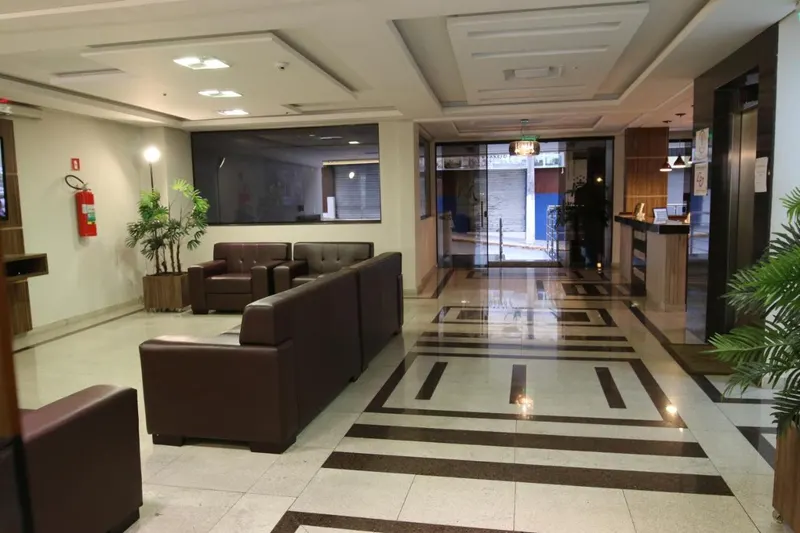 Ouro Minas Plaza Hotel: área comum, em Aparecida
