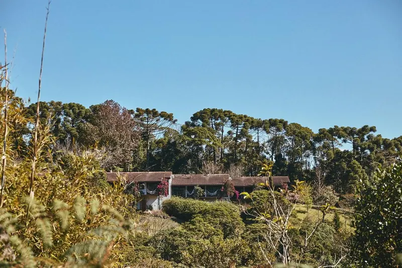 Pousada do Cedro: fachada, em Santo Antônio do Pinhal