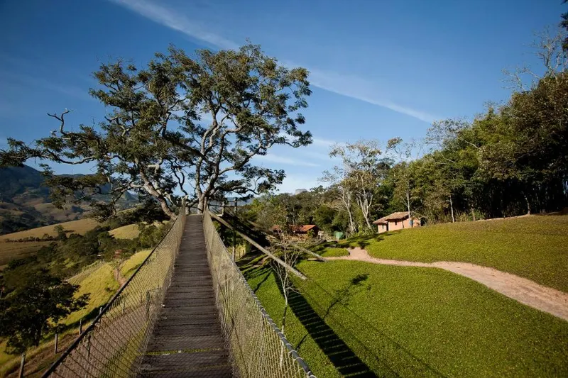 Pousada do Quilombo: área externa, em São Bento do Sapucaí