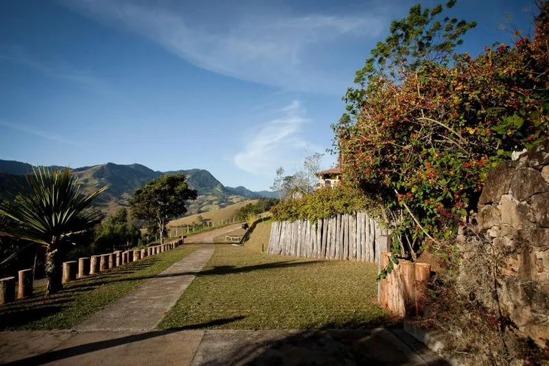 Pousada do Quilombo: área externa, em São Bento do Sapucaí