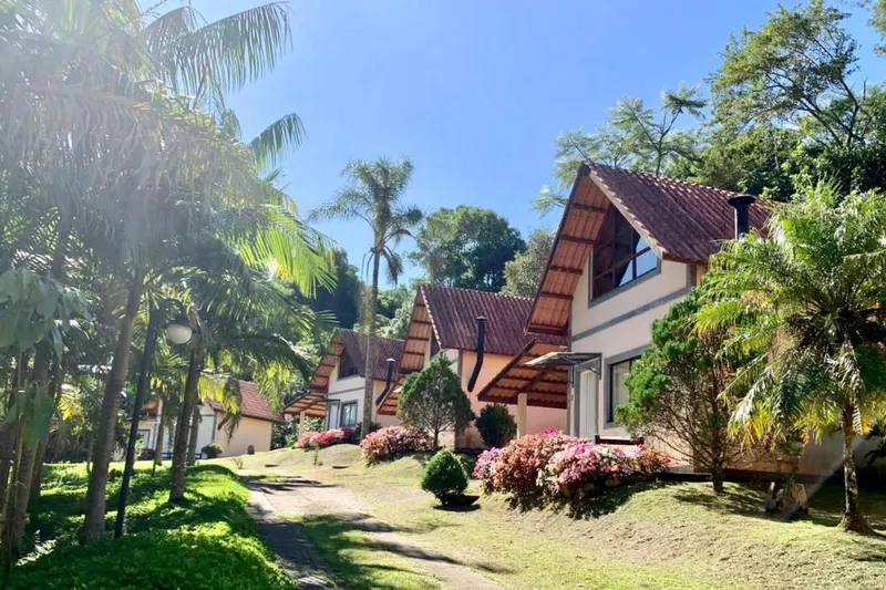 Pousada Highland: fachada, em Santo Antônio do Pinhal