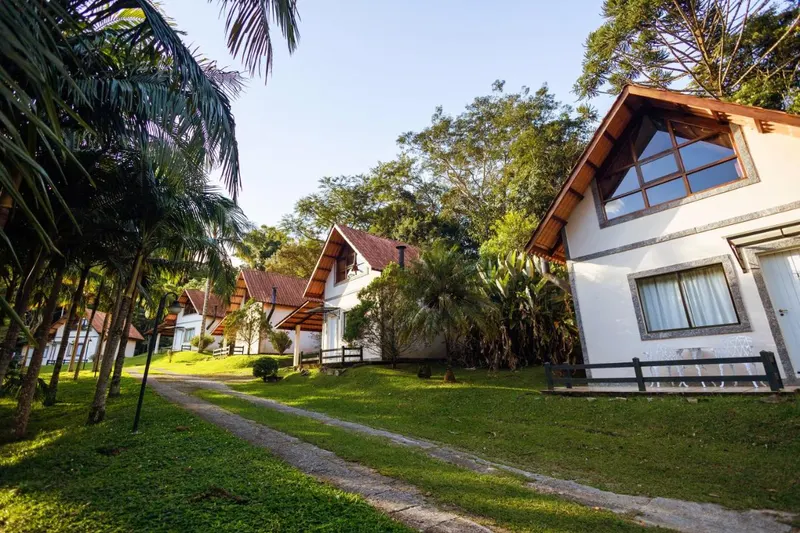 Pousada Highland: fachada, em Santo Antônio do Pinhal