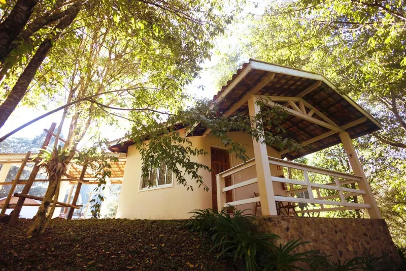 Pousada Highland: fachada, em Santo Antônio do Pinhal