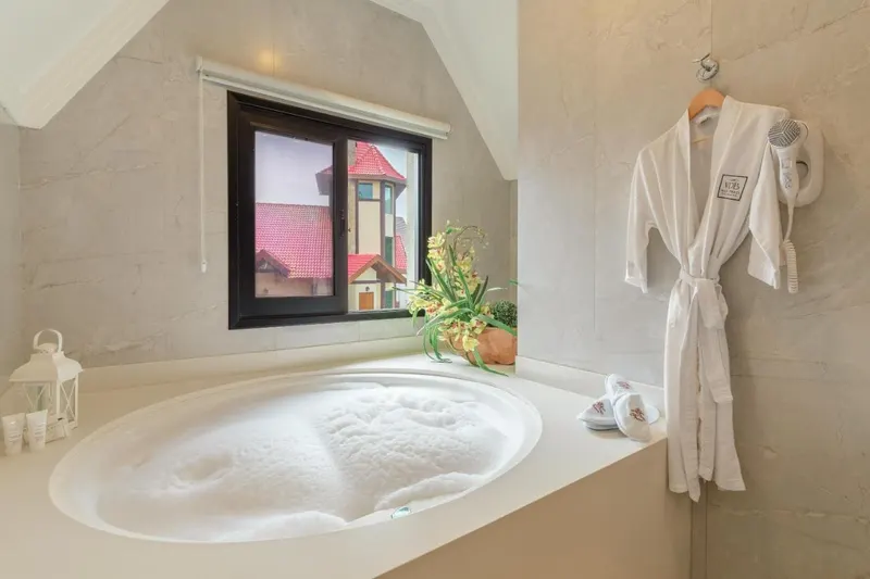 Banheiro em Villa D´Biagy Premium (Campos do Jordão)
